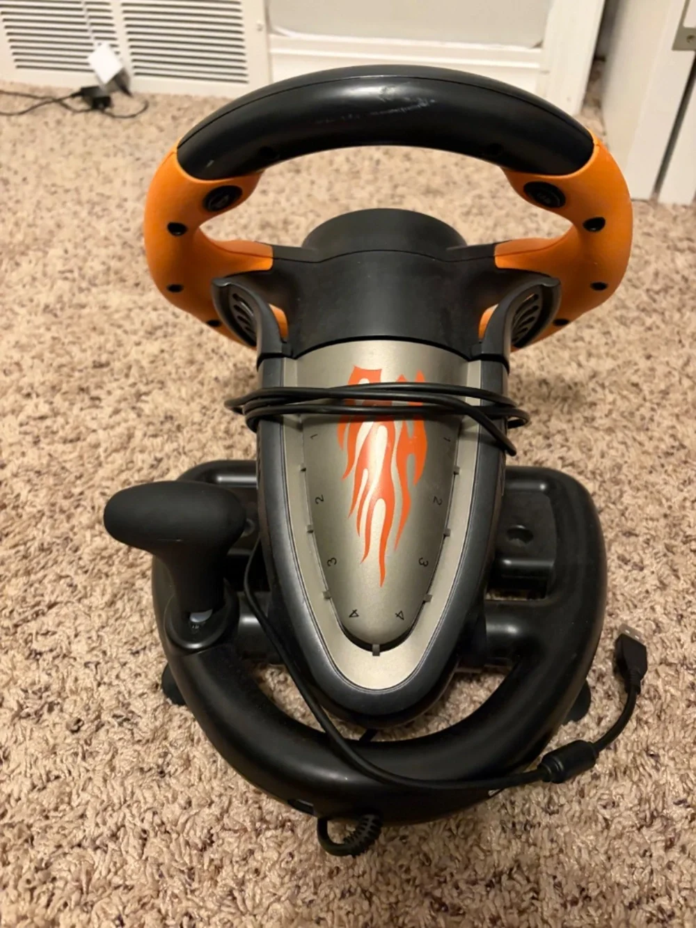 PXN V3 Orange Steering Wheel for PC, Xbox, PlayStation